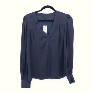 Express Puff Sleeve Pullover Blouse Womens S Black Whimsigoth Career Office NWT